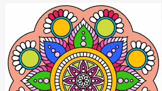 Mandala Art Colouring ideas  Mandala color filling drawing [upl. by Eisor]