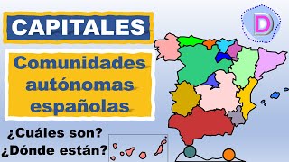 🌎 CAPITALES de las COMUNIDADES AUTÓNOMAS de ESPAÑA ¿Cuáles son ¿Dónde están  TEST de GEOGRAFÍA [upl. by Jarita987]