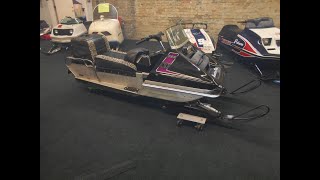 Original vintage snowmobile cross country racer 1971 Arctic Cat EXT with tuned pipes  as raced [upl. by Adhamh]