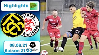 Highlights FC Schaffhausen vs FC Winterthur 080821 [upl. by Mosa777]