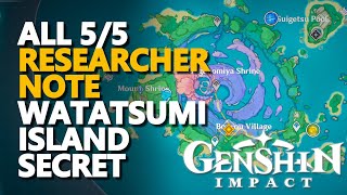 All Watatsumi Island Researchers Note Genshin Impact Secret [upl. by Shaine546]