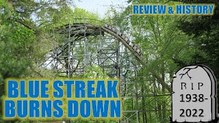 Blue Streak Burns Down Conneaut Lake Park Classic Wood Coaster  Review amp History [upl. by Vaish]