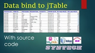 how to bind jtable from mysql database in netbeans  with source code [upl. by Shandy]