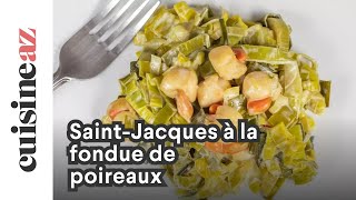 SaintJacques à la fondue de poireaux [upl. by Nepets]