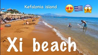 Xi beach kefalonia island  the red beach in Greece 🇬🇷 [upl. by Bonar]