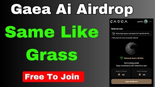 GaeaAi Airdrop  Gaea Similar Like Grass  Full Guide UrduHindi [upl. by Refinaj]