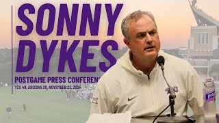 TCU 49 Arizona 28  Sonny Dykes Postgame Press Conference [upl. by Yremrej886]