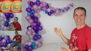 como hacer un arco de globos  arco organico de globos  decoracion con globos [upl. by Brittain]