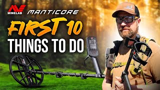 New Minelab Manticore First 10 Things To Do Tips [upl. by Oisorbma257]