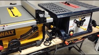 Harbor Freight Table Saw vs DeWalt DW745 Jobsite Saw [upl. by Nayrda]