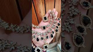 Zircon jewellery set whatsapp 923046003194 foryou necklace diamond weddingjewellery bridal [upl. by Cusick]