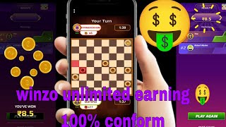 winzo checkers game unlimited earning 🤑🤑 [upl. by Sidran]