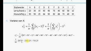 Regression 2  Rechenbeispiel zur einfachen linearen Regression [upl. by Ellinnet519]