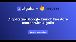 Firestore search with Algolia [upl. by Oloapnaig]