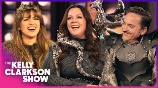 Kelly Clarkson Dons Fur Cape amp Crown For Melissa McCarthy amp Ben Falcone Interview [upl. by Willdon662]