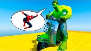 Motorcyklar Transport På Lastbil Med Spiderman I 3d Bilar Tecknad För Barn Och Sånger [upl. by Orten]