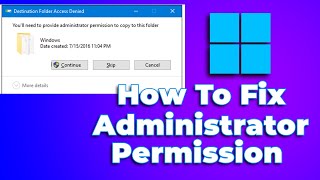 How To Fix Administrator Permission Windows 1110 2024 Full Tutorial✅ [upl. by Aden]