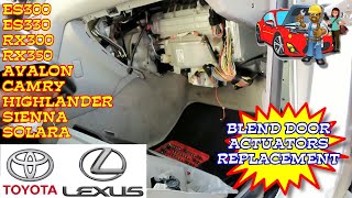 ES300 ES330 RX330 RX350 Avalon Camry Sienna Left And Right Blend Door Actuators Replacement [upl. by Annaeerb]