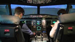 Flying Airbus A320 full flight video from the cockpit part 2  Baltic Aviation Academy [upl. by Steep498]