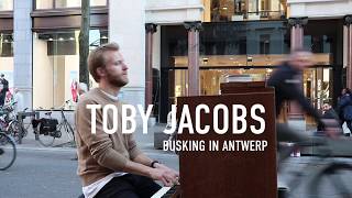 Busking in Antwerp with my street piano  Your Song [upl. by Gallenz724]