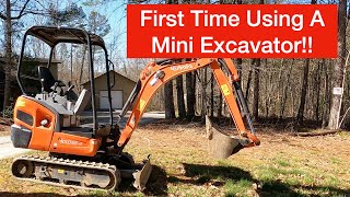 Making a Trail with a Mini Excavator [upl. by Kcir]