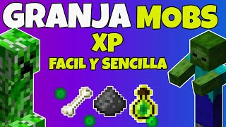 Granja de Mobs y Xp Fácil y Sencilla Para MINECRAFT JAVA BEDROCK 1211 [upl. by Neltiak]