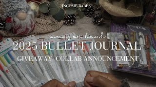 Giveaway Collab Announcement  2025 BULLET JOURNAL AMAZON HAUL for Creative Budgeting Ideas [upl. by Aicila]