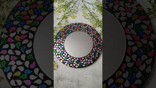 creative mirror mosaic🫶 diy wall mirrorcraftideas mirrordecor wallmirror diy artandcraft [upl. by Ezaria170]