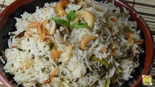 Mushroom Mint Pulao  By Vahchef  vahrehvahcom [upl. by Northrup]