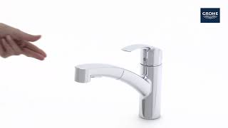 GROHE Eurosmart Kitchen Taps  Pullout kitchen mixers [upl. by Eclud]