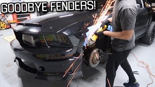 WIDEBODY INSTALL ON THE MUSTANG Can’t Turn Back Now [upl. by Ri757]