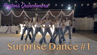 Peytons Quinceanera Surprise Dance 1  Dinuba CA [upl. by Nahshun744]