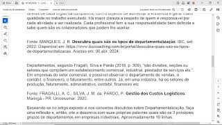 ATIVIDADE 1  LOG  GESTÃO DOS CUSTOS LOGÍSTICOS  542024 [upl. by Adyht]