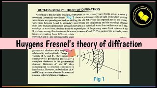 Huygens  Fresnels theory of diffraction [upl. by Inalan826]