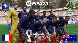 COUPE DU MONDE 2022 FRANCE  AUSTRALIE  FIFA 23 4K [upl. by Nereen]