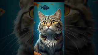 Cats swimming with fishes under the ocean cat catlover kitten mycat lovelycat wallpaper [upl. by Rasure]