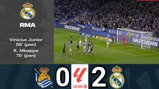 Real Sociedad vs Real Madrid 02  LaLiga 2024  Today Match Highlights [upl. by Polak]