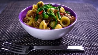 How to Make Orecchiette Pasta with Sausage and Broccoli Rabe [upl. by Ehav754]