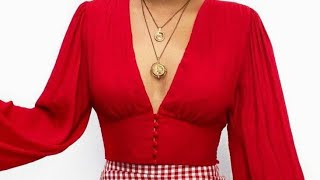 How to make a DRAPED SHOULDER and WAIST EMPIRE BLOUSE [upl. by Anerev]