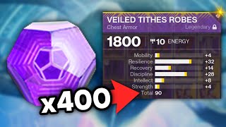 I Focused 400 Engrams for MAX STAT Armor [upl. by Kuebbing]