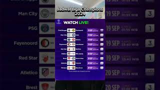 jadwal liga champions 2024 pekan ke1 ucl ucl2024 matchday uefachampionsleague [upl. by Barnet]