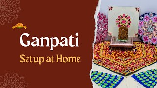 Ganpati Decoration ideas at Home 2024  How to make stand for Ganpati DecorationDIYwithJindal [upl. by Nooj]