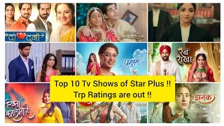 Top 10 Star Plus Tv Shows Week 44  Trp Ratings are out   starplustv tvshows trp trendingfyp [upl. by Fortune776]