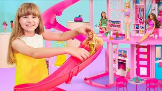 Dianas Barbie Adventure DreamHouse Challenges and Fashion Fun [upl. by Eittah81]