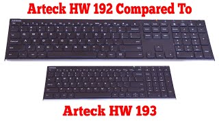 Arteck HW 192 keyboard VS Arteck HW 193 Keyboard [upl. by Saffian926]