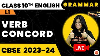 Subject Verb Concord Class 10  NCERT 10th Class English Grammar  CBSE 2024 Exam Vedantu910 [upl. by Ahtebbat]