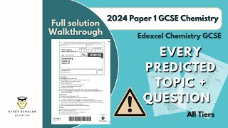 2024 Chemistry Paper 1 GCSE Edexcel  Predicted paper walkthrough  Single  Combined Higher [upl. by Adyaj283]