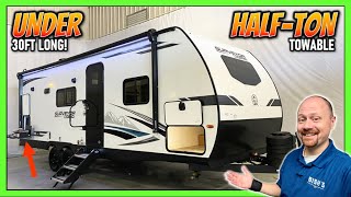 AMAZING Half ton Towable Couples Camper 2023 Surveyor 252RBLE Travel Trailer [upl. by Llerehc]