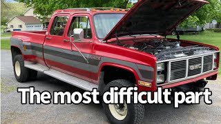 GMC square body crew cab 12 valve Cummins swap [upl. by Aluino335]