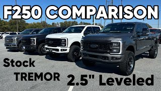 2024 Ford F250 Lariat TREMOR amp 25” Leveled COMPARISON [upl. by Iaras121]